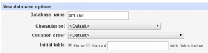 Arduino Create Database