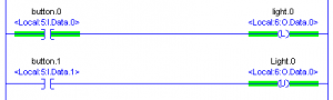 Latching and Unlatching logic in the ControlLogix processor.