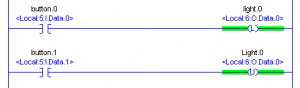 Latching and Unlatching logic in the ControlLogix processor.
