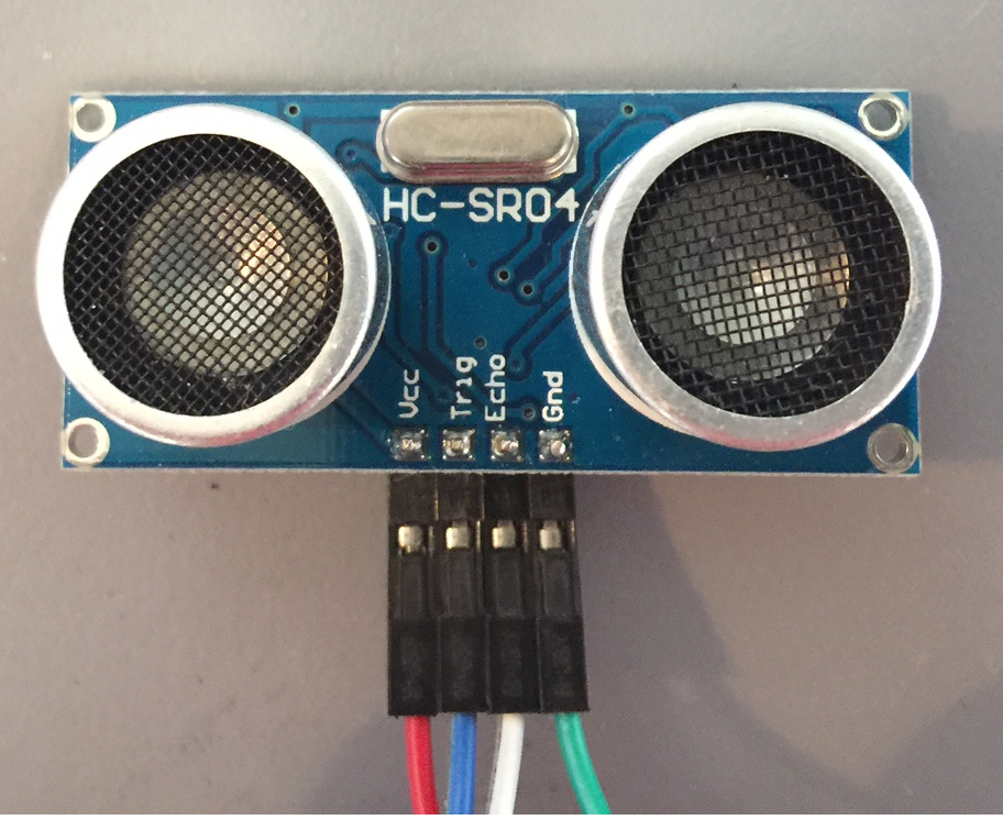 HC-SR04 Ultrasonic Distance Sensor wiring, coding, and operation.