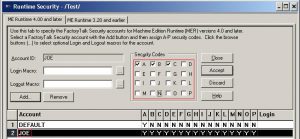 Configuring FactoryTalk Security, and adding the Login and Logout buttons