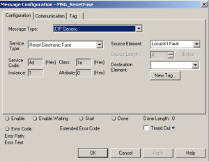 Resetting fuses on the ControlLogix 1756-OB16E module.