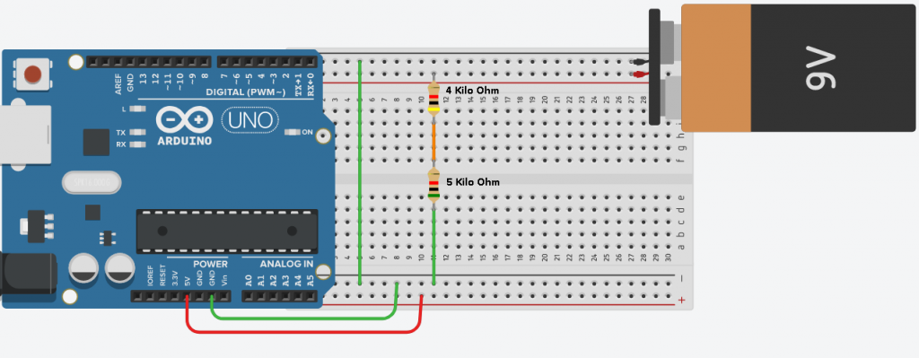 Setting Up Voltage Dividers Circuit And Scaling The Values In The Arduino