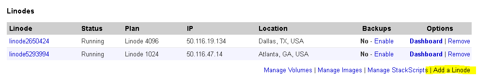 Add Linode