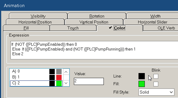 FactoryTalk View Three Color Animation